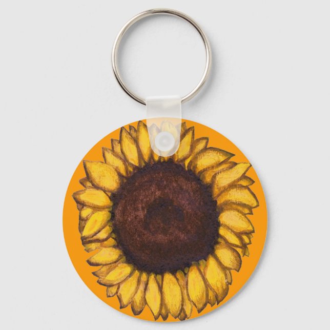 Chaveiro Teclas Sunflower Cadeias Cheerful Yellow Flower Gi (Frente)