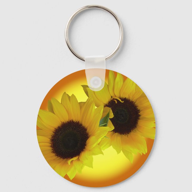 Chaveiro Teclas Sunflower Cadeias Cheerful Yellow Flower Gi (Frente)