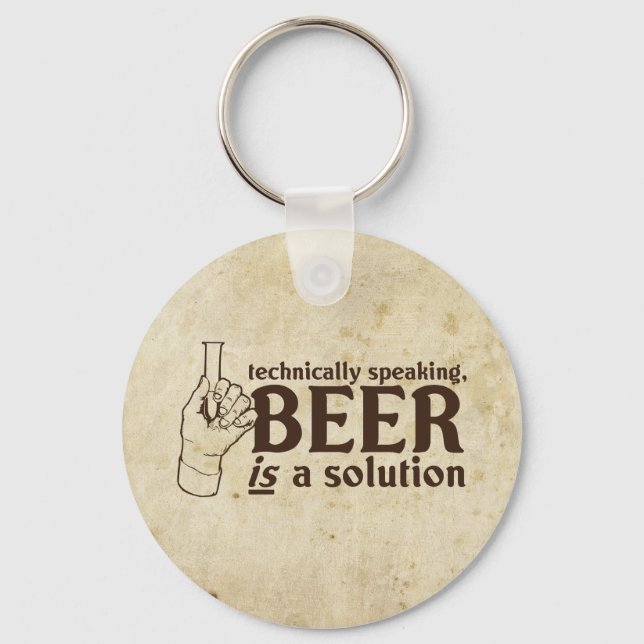 Chaveiro Tecnicamente falando, Beer é uma solução (Frente)