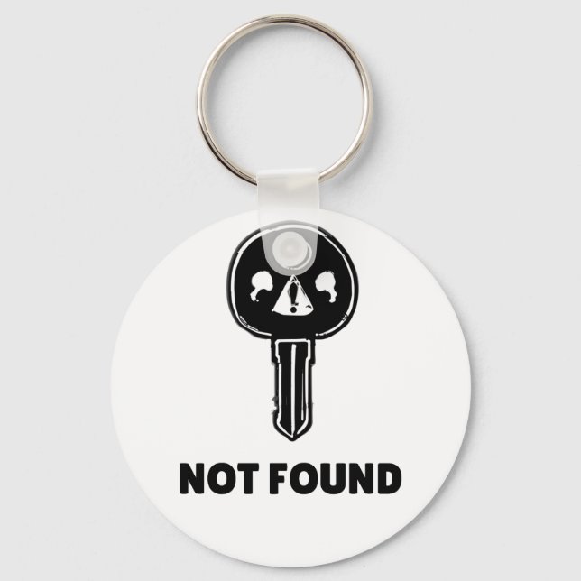Chaveiro técnico engraçado - Design de "404 Key No (Frente)