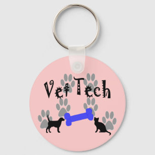 Chaveiro TECNOLOGIA do veterinário com osso de cão