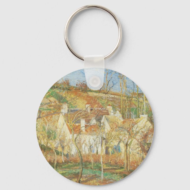 Chaveiro Telhados vermelhos, canto de uma vila, inverno de  (Frente)