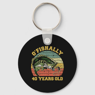 Chaveiro Tema de Aniversário de 40 Anos de Idade O'fishally