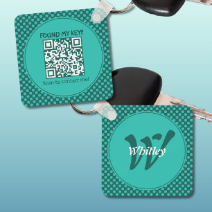 Chaveiro Tema de Pontos Chic Código QR Dinâmico Inteligente