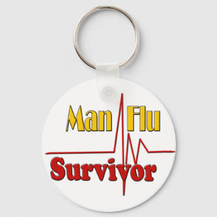 Chaveiro Tema do sobrevivente da gripe do homem