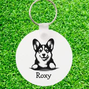 Chaveiro Tema Personalizado do Corgi Puppy