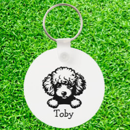 Chaveiro Tema Personalizado do Poodle Puppy