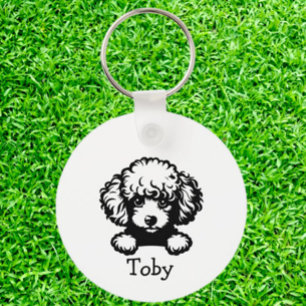 Chaveiro Tema Personalizado do Poodle Puppy