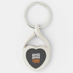 Chaveiro Temática de Halloween Bebê Spice Retro Tipografia