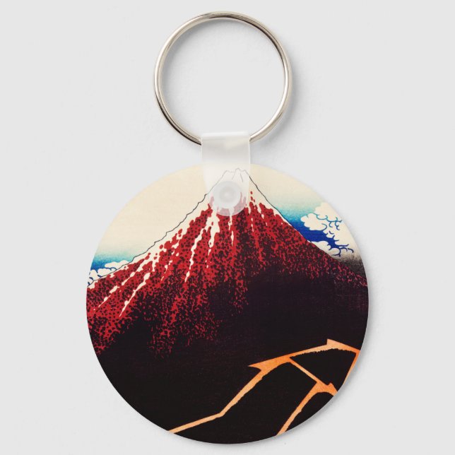 Chaveiro Tempestade sob a Cúpula de Katsushika Hokusai (Frente)