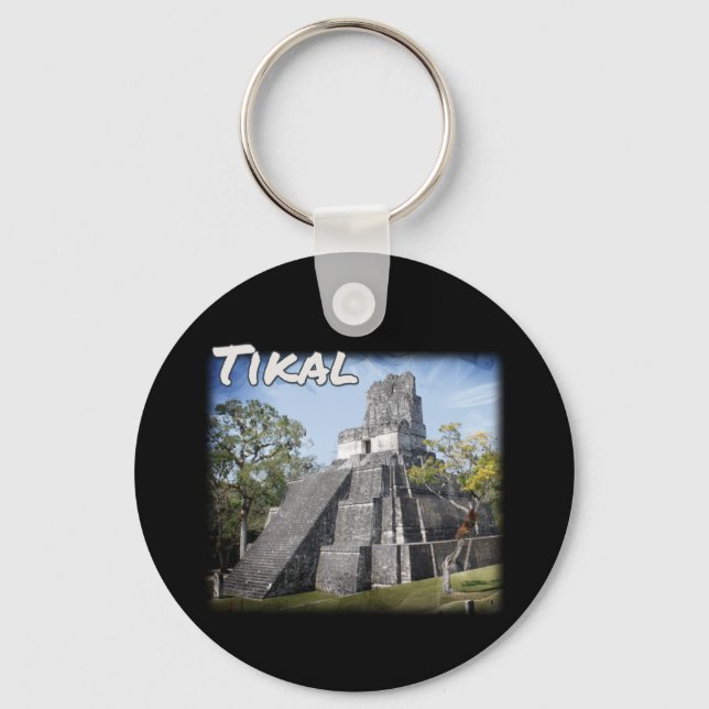 Chaveiro Templo de Ruínas Tikais da Guatemala (Frente)