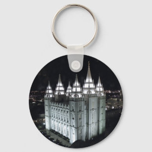 Chaveiro Templo de Salt Lake City LDS na noite