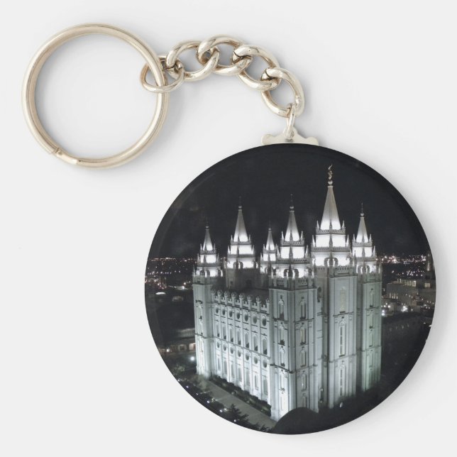 Chaveiro Templo LDS de Salt Lake City à noite. (Frente)