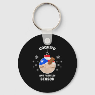 Chaveiro Temporada de Natal de Porto Rico Coquito e Pastele