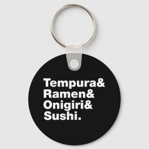 Chaveiro Tempura & Ramen & Onigiri & Sushi das Comidas japo