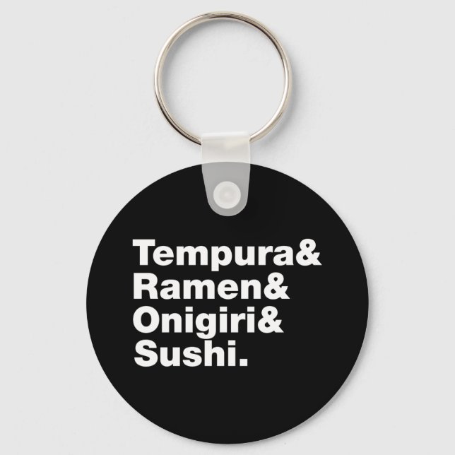 Chaveiro Tempura & Ramen & Onigiri & Sushi das Comidas japo (Frente)