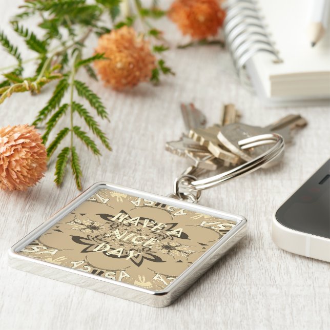 Chaveiro Tenha um belo dia e uma noite melhor (Lateral)