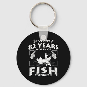 Chaveiro Tenho 82 Anos de Histórias de Peixes Aniversário P