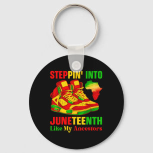 Chaveiro Tênis de Caminhada Entrando no Juneteenth Como Meu