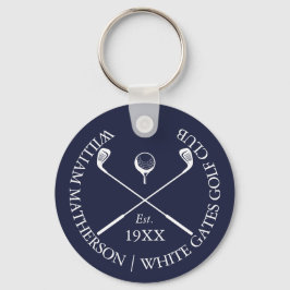 Chaveiro Tênis de Golfe Clássico Azul Marinho Personalizado