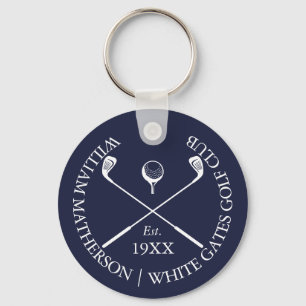 Chaveiro Tênis de Golfe Clássico Azul Marinho Personalizado
