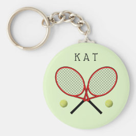 Chaveiro Tênis rackets personalizados verdes