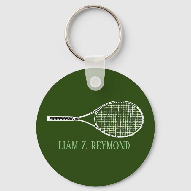 Chaveiro Tênis Racquet Green (Frente)