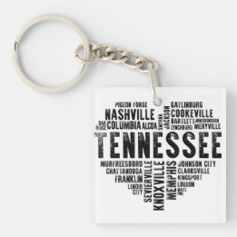 Chaveiro Tennessee Heart Nashville Memphis Alcoa