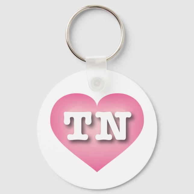Chaveiro Tennessee Pink Fade Heart - Adoro TN (Frente)