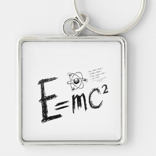 Chaveiro Teoria da Relatividade de Einstein. Fórmula (Frente)