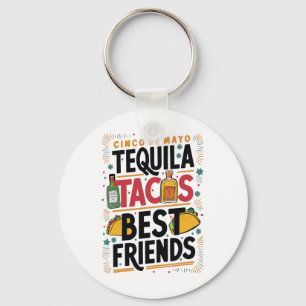 Chaveiro Tequila Tacos Melhores Amigos Bebendo Cinco De May