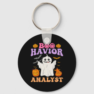 Chaveiro Terapêutica com Retro Aba Bcba Halloween Ghost Boo