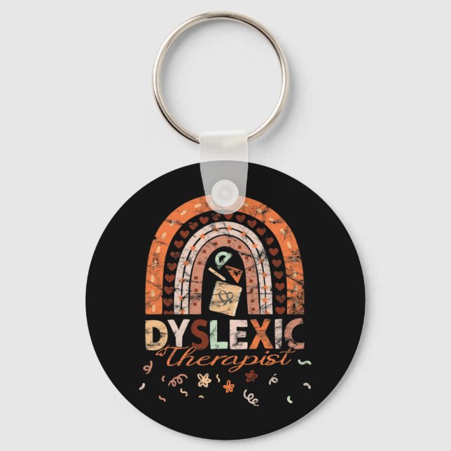 Chaveiro Terapêutica Vintage Arco-Íris Dislexia Awarenes 1 (Frente)
