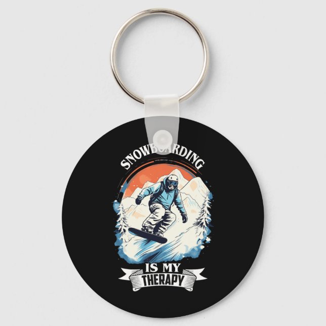 Chaveiro Terapia de Neve Snowboard Retro Snowboard Vac (Frente)