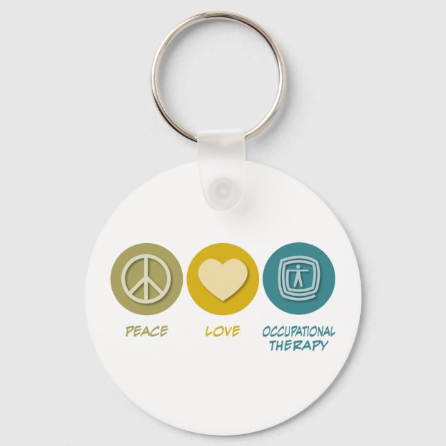 Chaveiro Terapia Ocupacional de Paz e Amor (Frente)