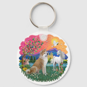 Chaveiro Terra da Fantasia (ff) - Akita Inu
