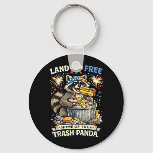 Chaveiro Terra do Panda Trash Patriótico Livre 4 de Julho