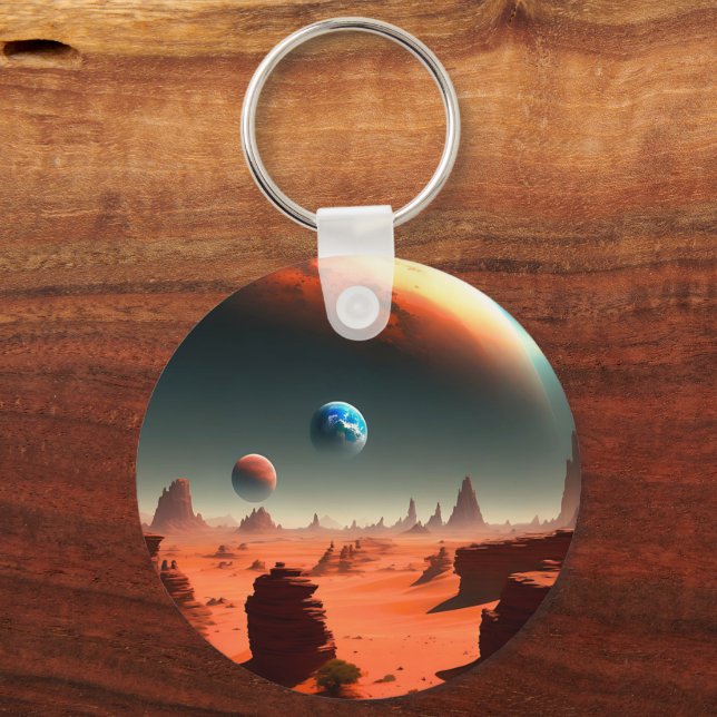 Chaveiro Terra É Marte Chamando, Keyring (Frente)