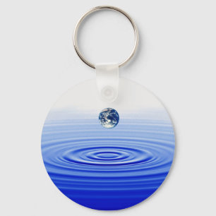 Chaveiro terra em uma gota da água