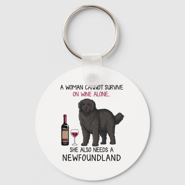 Chaveiro Terra Nova e Vinho Cachorro Engraçado (Frente)