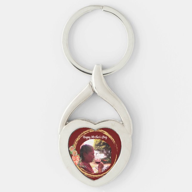 Chaveiro Terracota e Foto Personalizada do Dia de as mães D (Frente)