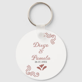 Chaveiro Terracotta casal de casamento russo negro em Espan