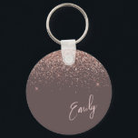 Chaveiro Terracotta Rosa Dourado Blush Link Monograma com L<br><div class="desc">Terracotta e Rosa Dourado - Chaveiros com nomes Monográficos de Script Glitter Glitter de Espelho Rosa Esmagado (Cadeia-Chave). Isto faz o doce e perfeito aniversário de 16 anos, casamento, chá de panela, aniversário, chá de fraldas ou festa de solteira presente para alguém que ama luxo de luxo e estilos quíticos....</div>