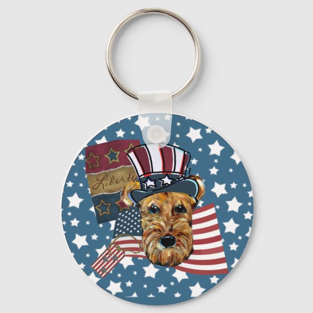 CHAVEIRO TERRIER AIREDALE (Frente)