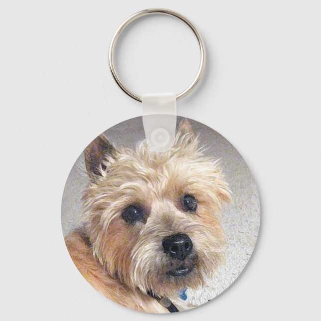 Chaveiro Terrier Cairn Dourado (Frente)