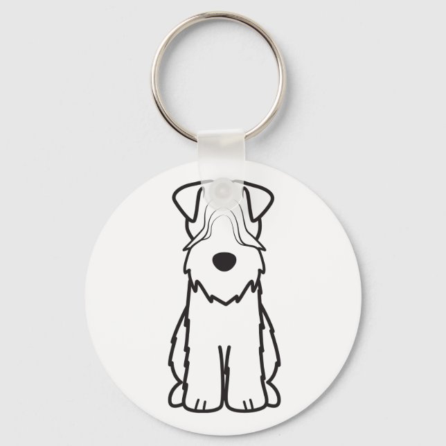Chaveiro Terrier com revestimento suave (Frente)