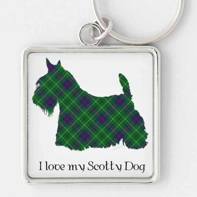 Chaveiro Terrier Escocês Duncan Tartan (Frente)