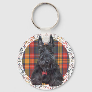 Chaveiro Terrier Escocês em Tartan