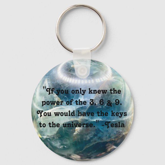 Chaveiro Tesla e a potência de 3 6 9 numerologia (Frente)