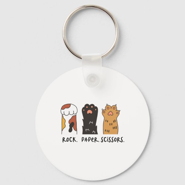 Chaveiro Tesoura De Papel De Gato Engraçado Pinças De Gato  (Frente)